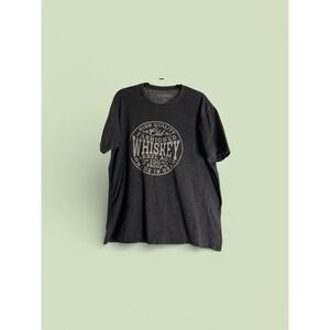 Hybrid Mens Old Fashioned Whiskey 100 Proof USA Graphic T-Shirt Gray XL  Bar T